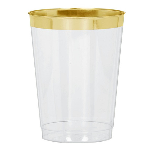 Premium Plastic Tumblers - Clear w/Silver Trim