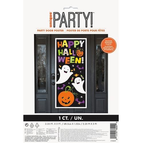 Cat & Pumpkin Door Poster
