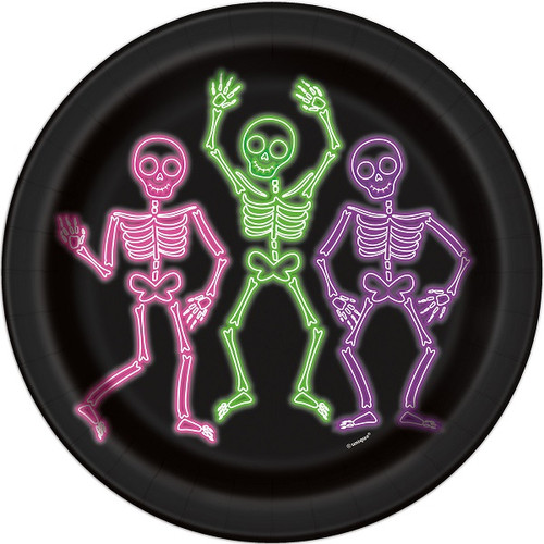 Neon Lights Halloween Dinner Plates