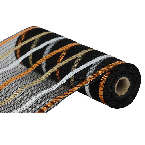 Gold, White, Orange, & Black Mesh