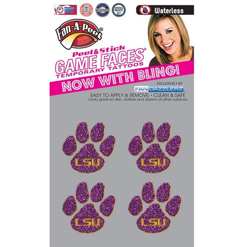 LSU Bling Peel & Stick Tattoos LSU Bling Peel & Stick Tattoos