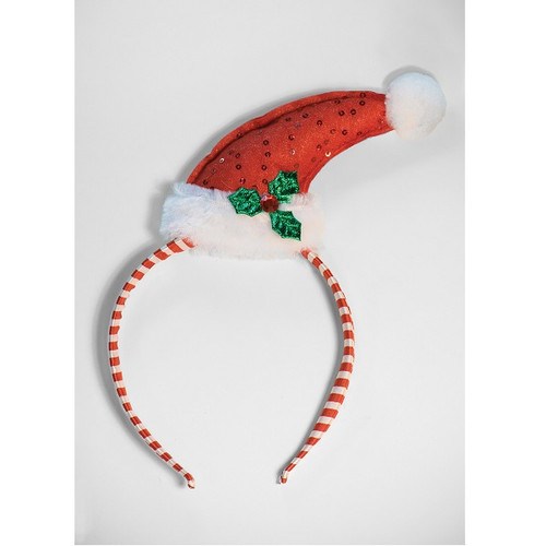 Holiday Holly Santa Hat Headband