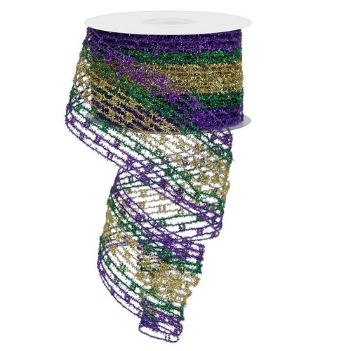 Mardi Gras Stretch Netting Ribbon