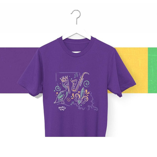 Louisiana Mardi Gras Adult T-Shirt