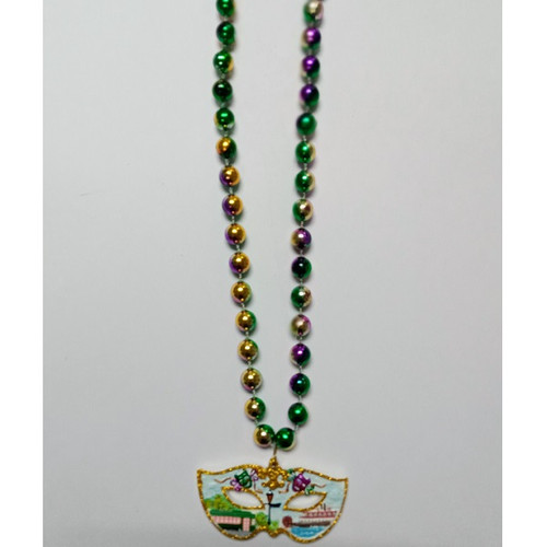 New Orleans Mask Bead Necklace