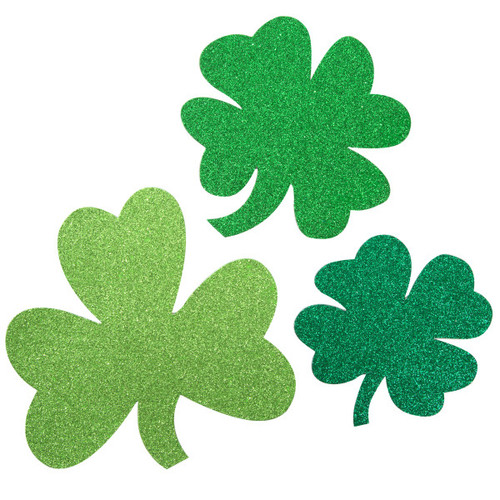 Mini Shamrock Glitter Cut Outs