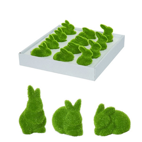 Mini Moss Flocked Bunny