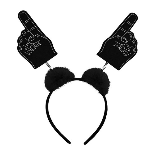 Black Number One Hand Headbopper