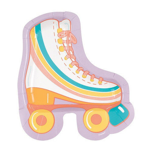 Rainbow Roller Skate Shaped Plates Rainbow Roller Skate Shaped Plates