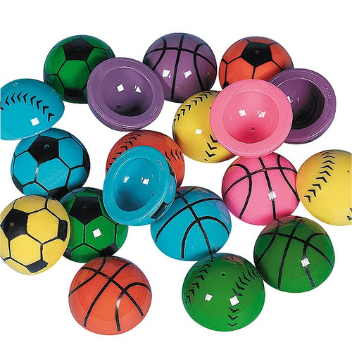 Add some sporty style to your popping pursuits with these Sports Poppers! These colorful vinyl poppers feature soccer ball, baseball, and basketball designs. Package includes 24 count, 1.25 inch poppers. Add some sporty style to your popping pursuits with these Sports Poppers! These colorful vinyl poppers feature soccer ball, baseball, and basketball designs. Package includes 24 count, 1.25 inch poppers.