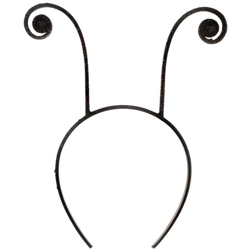 Dress up your Halloween butterfly costume with this Antennae Headband! This black headband features attached shimmering black antennae. One size fits most adults and older teens.