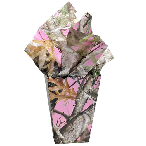 Dress up your gifts in country outdoor style with this Pink Camo Tissue Paper! This classic gift stuffer features a unique pink camouflage design. Package includes 8 count, 20 inch by 26 inch sheets. Dress up your gifts in country outdoor style with this Pink Camo Tissue Paper! This classic gift stuffer features a unique pink camouflage design. Package includes 8 count, 20 inch by 26 inch sheets.