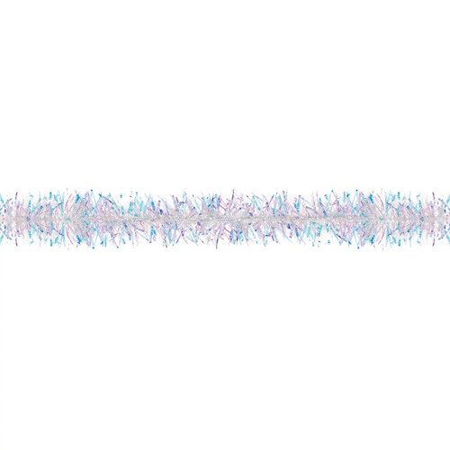 Drape this Luminous Tinsel Garland all over for an enchanting look! This decorative garland features a stunning iridescent finish for shimmering style. Measures 9 feet.