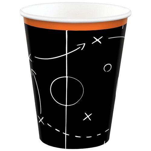 Enjoy some basketball game day refreshments with these Alley Oop Luncheon Napkins! These black and orange paper cups feature printed plays. Package includes 20 count, 12 ounce cups.