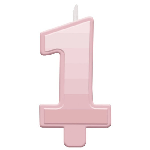 Decorate your child’s first birthday cake with this Little Miss One-derful Birthday Party Candle. This birthday candle is the shape of a 1 and is light pink ombre. This candle is perfect for any large cake or a personal first birthday smash cake! Package includes one 5 inch by 3 inch candle.