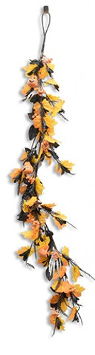 Elevate your Halloween decor with this Skeleton Hands and Jack O' Lantern Garland! At 5 feet long, Adorned with vibrant orange and black leaves, playful orange berries, mini jack-o'-lanterns, and spooky skeleton hands, it’s perfect for mantels, doorways, or party tables. Bring festive spirit to your home with this fun decoration! Elevate your Halloween decor with this Skeleton Hands and Jack O' Lantern Garland! At 5 feet long, Adorned with vibrant orange and black leaves, playful orange berries, mini jack-o'-lanterns, and spooky skeleton hands, it’s perfect for mantels, doorways, or party tables. Bring festive spirit to your home with this fun decoration!