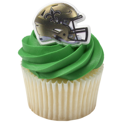 Celebrate your love for the NFL with these New Orleans Saints cupcake rings! Featuring the officially licensed team logo, these rings are perfect for adding a special touch to cupcakes, donuts, or cakes. Measuring 1.65 x 1.3 x 0.7 inches, each pack includes six rings, making them a fantastic way to show your team spirit at any gathering. Celebrate your love for the NFL with these New Orleans Saints cupcake rings! Featuring the officially licensed team logo, these rings are perfect for adding a special touch to cupcakes, donuts, or cakes. Measuring 1.65 x 1.3 x 0.7 inches, each pack includes six rings, making them a fantastic way to show your team spirit at any gathering.