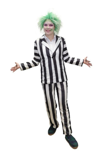 Channel the mischievous ghost with our Adult Beetle Suit! This standout ensemble features a classic white shirt, black tie, and bold striped jacket and pants, capturing Beetlejuice's iconic look. Perfect for Halloween or themed parties, get ready to haunt the night in style!
Available in sizes Small/Medium and Large/XLarge.
Wig, makeup, and shoes not included. Channel the mischievous ghost with our Adult Beetle Suit! This standout ensemble features a classic white shirt, black tie, and bold striped jacket and pants, capturing Beetlejuice's iconic look. Perfect for Halloween or themed parties, get ready to haunt the night in style!
Available in sizes Small/Medium and Large/XLarge.
Wig, makeup, and shoes not included.