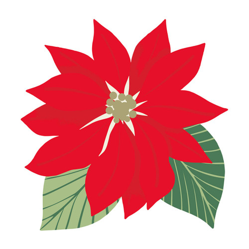 Elevate your holiday dining experience with our Blooming Poinsettia Paper Placemats. Each placemat measures 12.75 inches by 13 inches and features a bright red poinsettia with leaves design that brings festive cheer to your table.