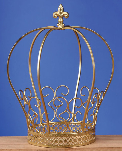 Wired Metal Crown Centerpiece 11.75in Wired Metal Crown Centerpiece 11.75in