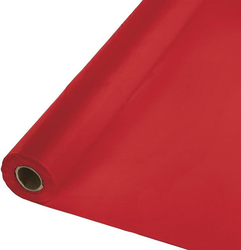 Red Plastic Table Roll
