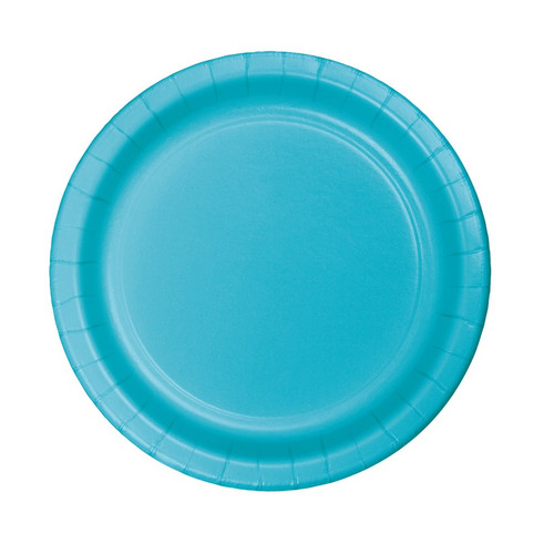 Bermuda Blue Paper Dessert Plates
