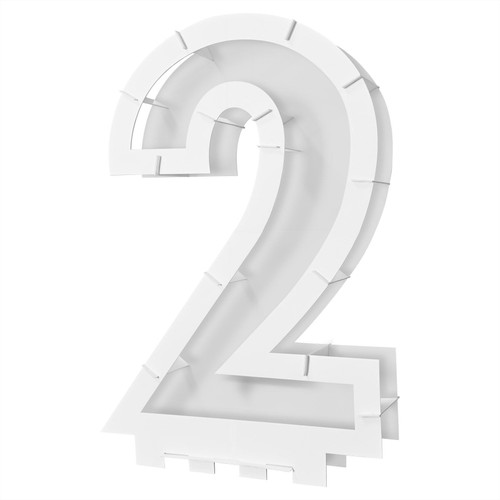 Add a fun, personalized touch to your celebration with this Balloon Mosaic Number 2 Frame! Measuring 32 inches by 21 inches, this white frame is shaped like the number 2 and is designed to be filled with 5-inch balloons. Perfect for birthdays, anniversaries, or milestone events, it’s a great way to create a standout decoration for any occasion.
Assembly required. Balloons not included.
Shipping may be extra due to measurements.