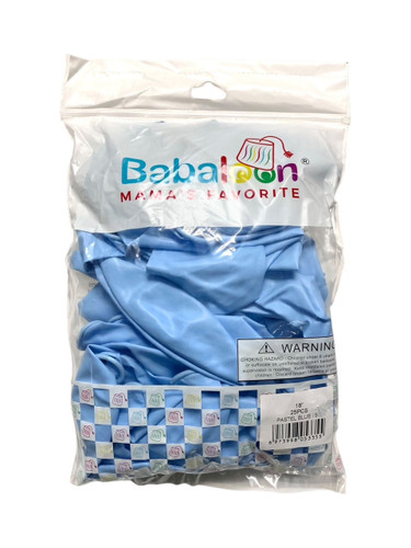 Pastel Blue Latex Balloons. Package includes 25 count, 18 inch uninflated balloons. Pastel Blue Latex Balloons. Package includes 25 count, 18 inch uninflated balloons.