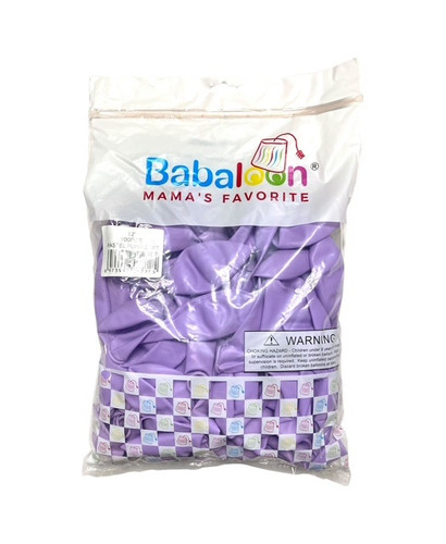 Pastel Purple Latex Balloons. Package includes 100 count, 12 inch uninflated balloons. Pastel Purple Latex Balloons. Package includes 100 count, 12 inch uninflated balloons.