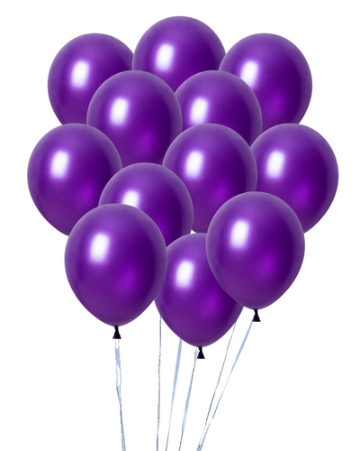Dozen Balloons Grouped together in the color pearlized purple Dozen Balloons Grouped together in the color pearlized purple