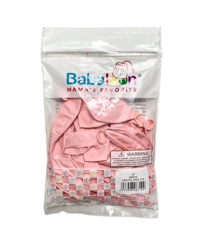 Pastel Pink Latex Balloons. Package includes 25 count, 12 inch uninflated balloons. Pastel Pink Latex Balloons. Package includes 25 count, 12 inch uninflated balloons.