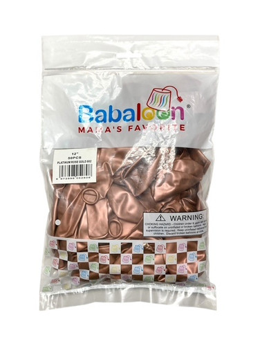 Platinum Rose Gold Latex Balloons. Package includes 50 count, 12 inch uninflated balloons. Platinum Rose Gold Latex Balloons. Package includes 50 count, 12 inch uninflated balloons.
