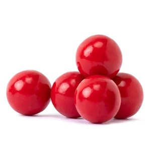 Red Gumballs. These classic 1 inch gumballs feature a red color coating. Perfect for weddings, baby showers, holidays, and more. Net weight available in 14oz, 16oz and approximately 3lbs 9oz.