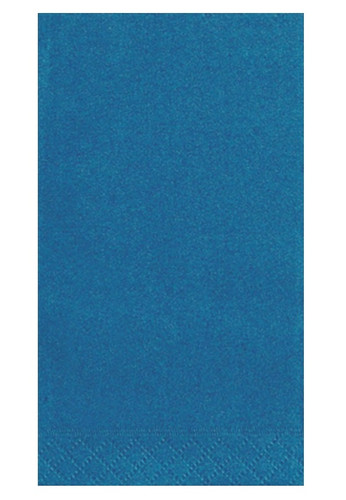 Bright Blue Guest Towel Napkins. These 2-ply paper napkins feature a bright blue color. Package includes 20 count napkins measuring 7.75in x 4.25in when folded.