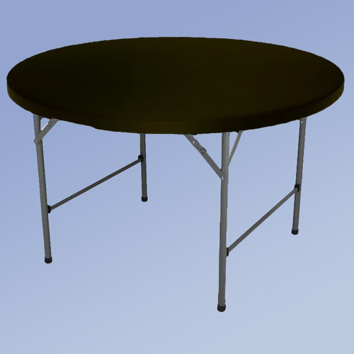 Black Spandex Round Tablecover. Designed to fit snugly over the top of standard round tables, this stretch-fit cover creates a clean, modern silhouette that stays in place. Perfect for weddings, banquets, birthdays, and other special occasions. Available in 60in or 72in. Black Spandex Round Tablecover. Designed to fit snugly over the top of standard round tables, this stretch-fit cover creates a clean, modern silhouette that stays in place. Perfect for weddings, banquets, birthdays, and other special occasions. Available in 60in or 72in.