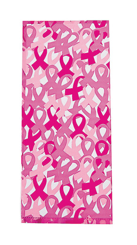 Breast Cancer Awareness Cello Bags are great for handing favors and information at events and fundraisers. These clear bags have a repeating overlapping pattern of hot pink ribbons. Package includes 12 count bags measuring 11.5in. Breast Cancer Awareness Cello Bags are great for handing favors and information at events and fundraisers. These clear bags have a repeating overlapping pattern of hot pink ribbons. Package includes 12 count bags measuring 11.5in.