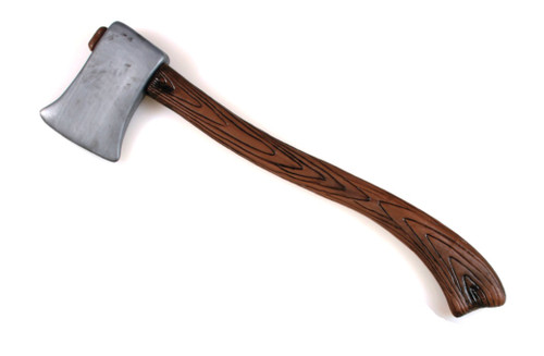 Plastic Axe. This plastic axe features a faux wooden handle and grey axe head. Fun for Halloween decorating too! Measures 24in. Plastic Axe. This plastic axe features a faux wooden handle and grey axe head. Fun for Halloween decorating too! Measures 24in.