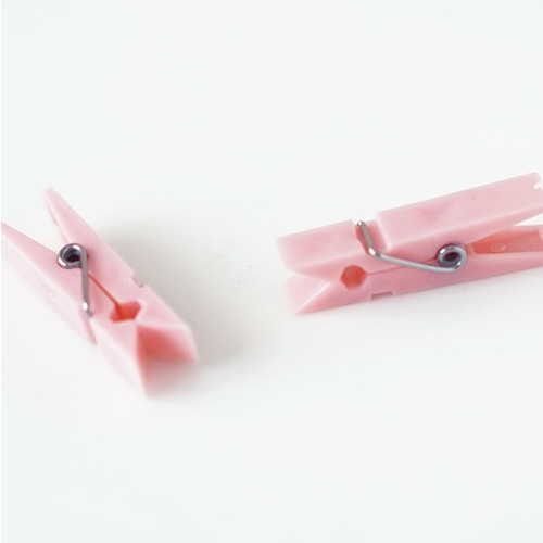 Solid Pink Clothes Pin Favors 1.5in