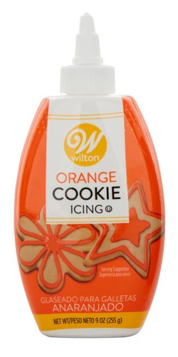 Orange Cookie Icing. This orange, quick-setting, microwavable icing is the perfect complement to your holiday and special occasion baked treats. Net WT 9oz.