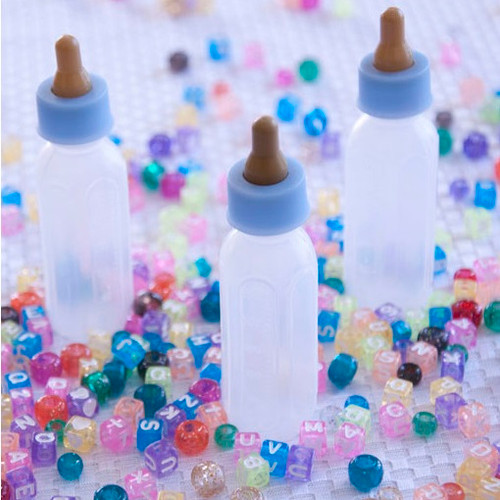 Blue Baby Bottle Favors 4in.