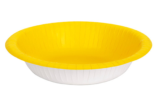 Sunflower Yellow Paper Bowls. These sturdy paper bowls are the perfect size for individual servings. Package includes 20 count 20oz bowls.