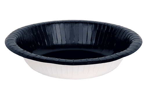 Black Paper Bowls. These sturdy paper bowls are the perfect size for individual servings. Package includes 20 count 20oz bowls.