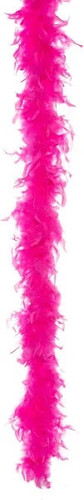 Hot Pink Deluxe Feather Boa. This soft accessory features long hot pink feathers! Great for costumes, sports events, parades, and more! Boa measures 72in.