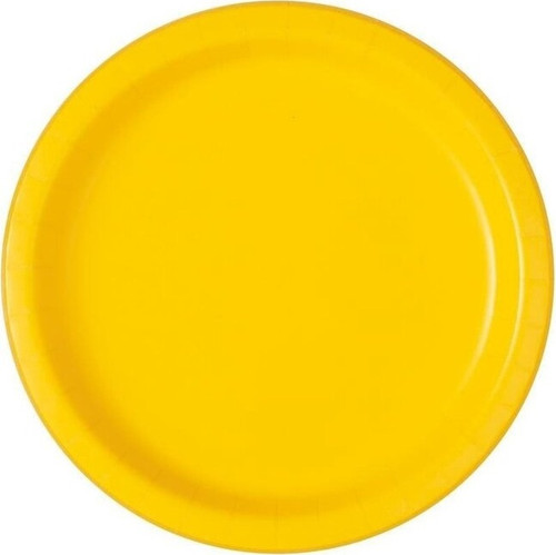 Sunflower Yellow Paper Dinner Plates! These sturdy paper plates feature a deep yellow color. Package includes 20 count 10.25in plates. Sunflower Yellow Paper Dinner Plates! These sturdy paper plates feature a deep yellow color. Package includes 20 count 10.25in plates.