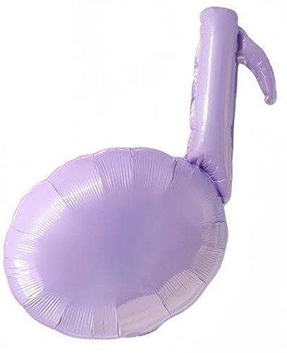 Lavender Music Note Balloon. This large lavender foil balloon is shaped like a music note. Balloon is approximately 35 inches after inflation.