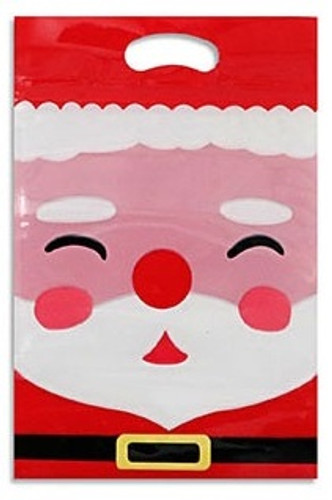 Christmas Zipper Seal Loot Bags - Santa. Available in Santa or Snowman designs, these plastic bags have a zipper seal closure. Desired style not guaranteed. Package includes 10 count bags measuring 8.7in x 6.1in.