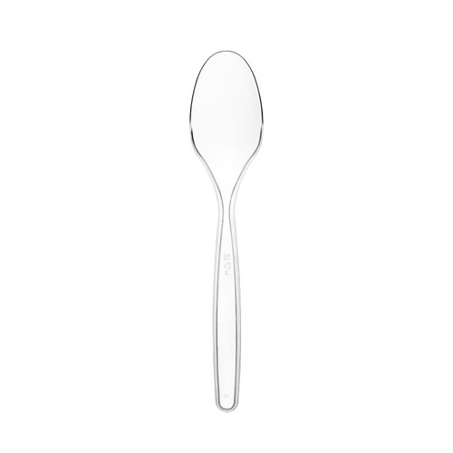 Clear Soup Spoons. These heavy duty clear plastic soup spoons, slightly bigger than the average plastic spoon, would also work well for gumbo. Package includes 100 count spoons measuring 7in.