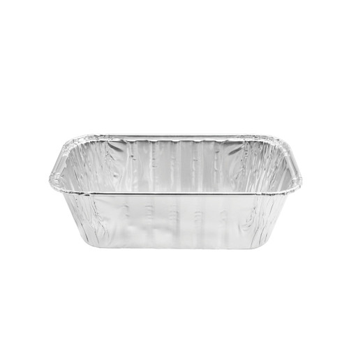 Foil Mini Loaf Pans. These disposable aluminum foil pans are perfect for mini cakes, breads, casseroles, and other portioned meals. Can withstand high heat and freezing temperatures. Package includes 5 count pans measuring 6.25in x 3.5in x 2in.