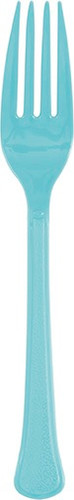 Teal Plastic Forks. These premium quality, heavy duty forks are durable and could be reused or disposed! Package includes 20 count 7in forks.