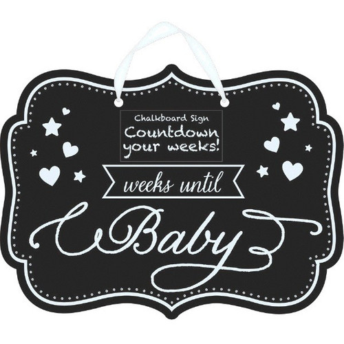 Weeks Until Baby Chalkboard Sign
